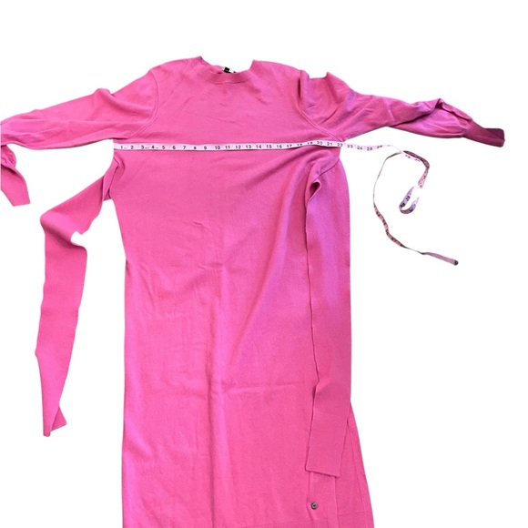 Ted Baker ESSYA Slouchy Tie Front Midi Sweater Dress Brit Pink New With Tags - Picture 15 of 16